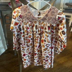 Girls Pink chicken dress size 10